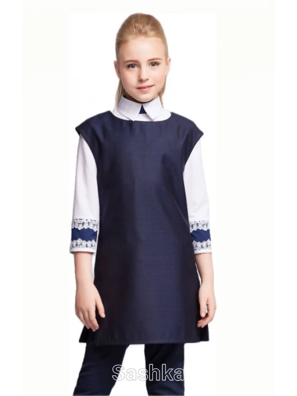 Туніка для дівчинки Sashka синя,  розмір 116-152